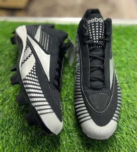 BIG PAPI DAVID ORTIZ PE REEBOK BLACK & White CLEATS Sz 12 - Picture 1 of 7