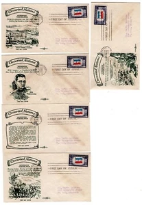 #917 Yugoslavia 1943 FDC Overrun Nations - Matched Set/5 PentArts - Picture 1 of 2