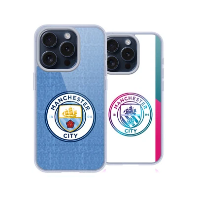 MANCHESTER CITY MAN CITY FC 2021/22 BADGE KIT GEL CASE FOR APPLE iPHONE PHONES - Image 1 of 4