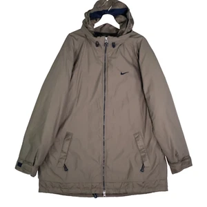 Chaqueta cortavientos vintage de 1990 Nike para hombre gris con capucha cremallera completa talla grande - Imagen 1 de 12