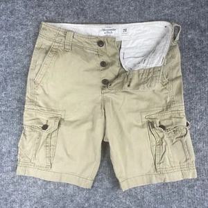 Vintage Abercrombie Fitch Cargo Shorts Men 28 Inseam Button Fly Y2K 90s - Picture 1 of 8