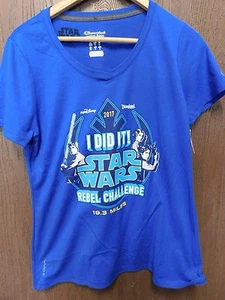 New Run Disney 2017 Star Wars Marathon Rebel Challenge Shirt Woman's Medium - Picture 1 of 4