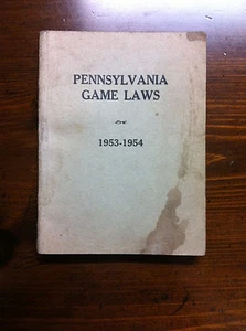 Pennsylvania Game Laws Book 1953-1954 - Imagen 1 de 5