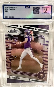 🔥2024 Panini Absolute JJ McCarthy Rookie #110 CGA Mint 9🔥 - Picture 1 of 2