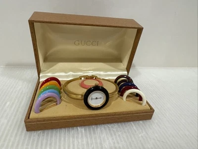 Vintage Gucci 1100L Change Bezel 12 Colors Quartz Women's Watch See Description - Image 1 of 4