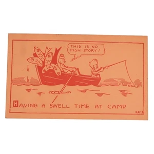 Kamp Komics Press Post Card Summer Camp New Jersey 1951 Vintage 3.5 x 5.5 in - Picture 1 of 4
