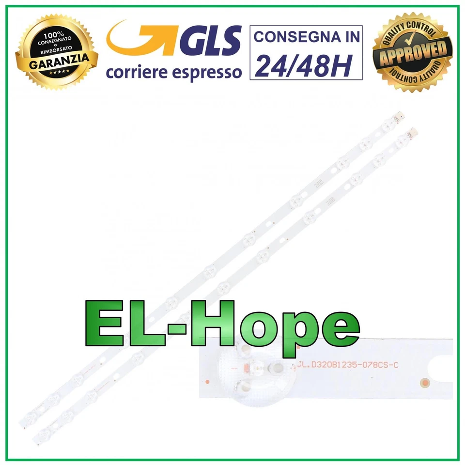 KIT 2 BARRE Toshiba LED TV 32W2863DG 32W1863DA 32W3763DA 32D1334DB 32W1433DG - Immagine 1 di 1