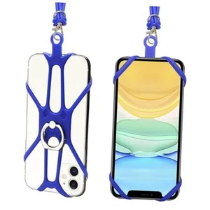 Lot de 2 lanières de téléphone portable bandoulière sangle de cou avec poignée anneau de téléphone - Photo 1 sur 8