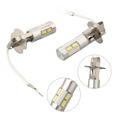 Stylish Design 2PCS H3 LED Car Bulbs White LED Fog Light 10SMD 5630 Auto Lamp - Image 1 of 4