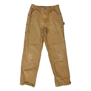 Carhartt B11 Loose Original Fit Canvas Carpenter Pants Men 30x32 Brown Workwear - Picture 1 of 11