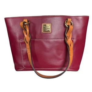Dooney & Bourke Pequeño Gretchen Tote Cuero Rojo Profundo Bolso de Mano Bolso de Hombro - Imagen 1 de 12