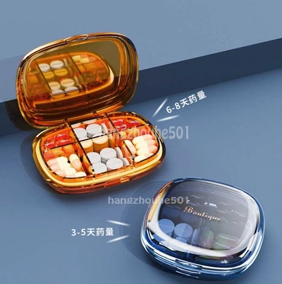 1x Pillendose Pillenbox Tablettendose 6Fächern Tablettenbox 6Tage Pillenspender - Bild 1 von 4