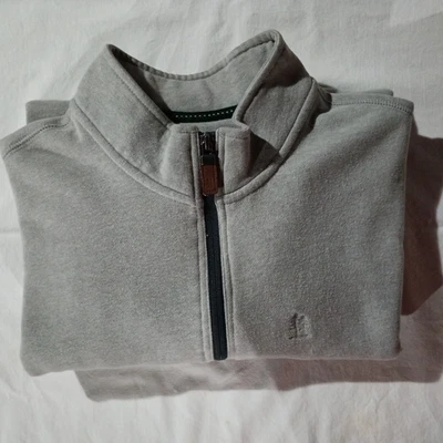 G. H. Bass Co. Men's 1/4 Zip Long Sleeve Pullover Sweatshirt L Gray - Image 1 of 4
