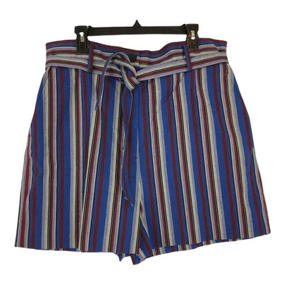 3.1 Phillip Lim женщин размер 12 шорты синий в полоску бумажный пакет - Изображение 1 из 3