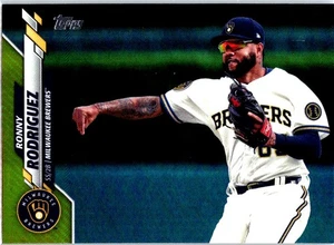 Topps #682 Ronny Rodriguez Rainbow Foil Milwaukee Brewers 2020 - Imagen 1 de 2