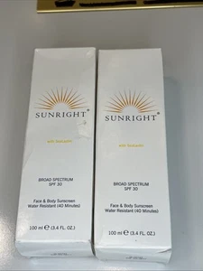 2 NU Skin Sunright 35 SPF Face & Body Water Resistant Sunscreen NewSealed 3.4 Oz - Picture 1 of 7