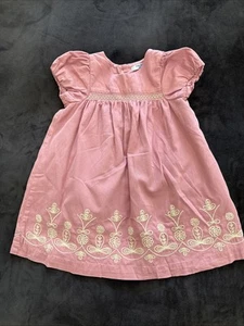 Baby Boden Pink Embroidered Dress Sz 12-18 Mo. - Picture 1 of 7