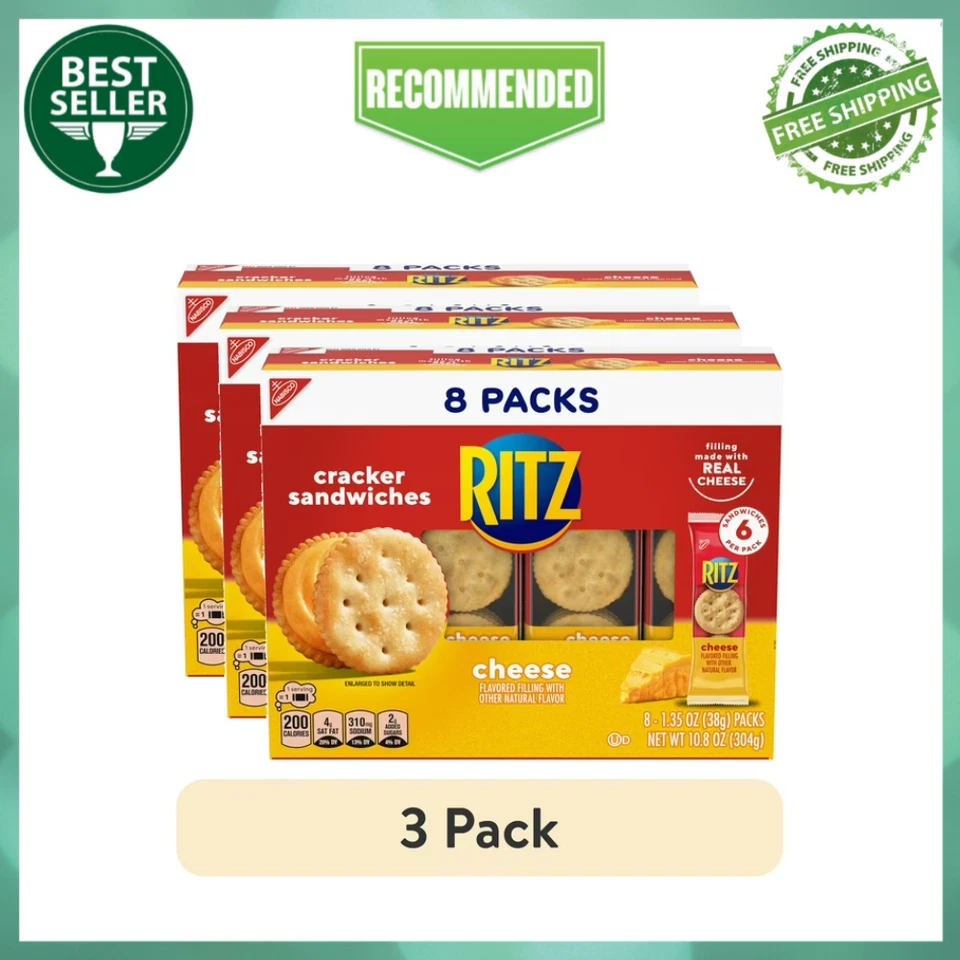 Nabisco Ritz Cheese Cracker Sandwiches 1.35 Oz 8 Count