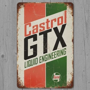 Castrol GTX Motor Oil 8 x 12 Novelty Metal Sign New! - Picture 1 of 3