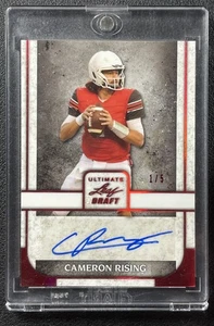 CAMERON RISING 2022 LEAF ULTIMATE DRAFT #BA-CR2 AUTO RED UTES 1/5 - Picture 1 of 2