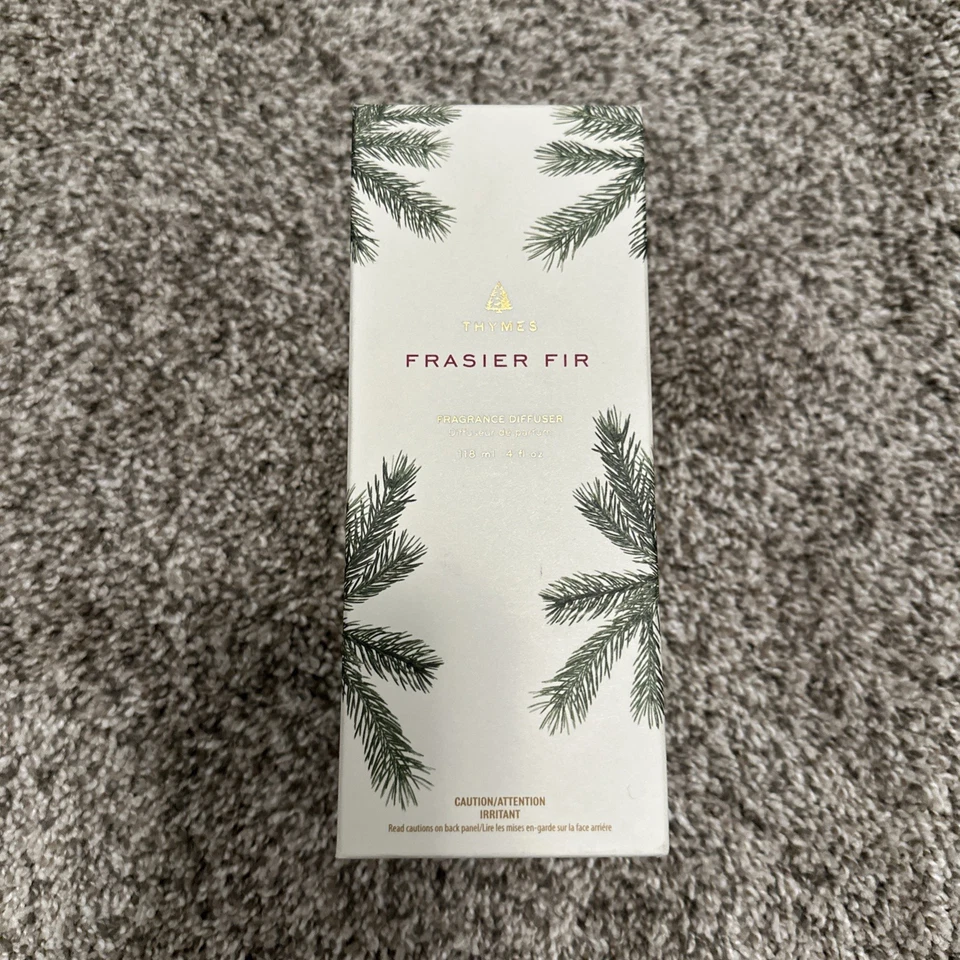 THYMES Frasier Fir Fragrance Diffuser Set 4 oz Pine Bough Design Green Reeds New - Image 1 of 4