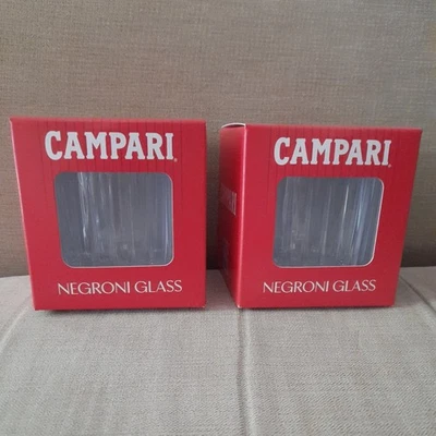 Campari Negroni Glasses Boxed X2 Brand New - Image 1 of 4