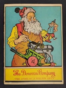 1920s antique SANTA CLAUS CHRISTMAS BOOK lancaster pa DONOVANS DEPARTMENT STORE  - Picture 1 of 11