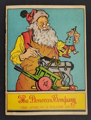 1920s antique SANTA CLAUS CHRISTMAS BOOK lancaster pa DONOVANS DEPARTMENT STORE  - Image 1 of 4