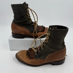Justin Stiefel Damen Größe 7 Vollleder Hergestellt in den USA Vintage " - Bild 1 von 15