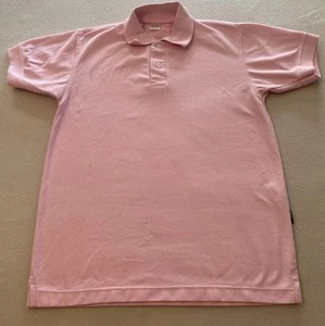 Camisa polo Ebe Fore para mujer mediana rosa cuello botón manga corta pulóver - Imagen 1 de 10