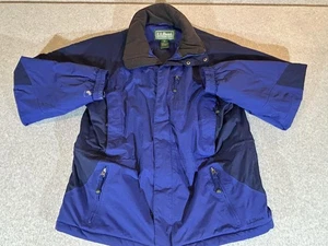 LL Bean Jacke Herren Large blau isoliert Ski Schnee Parka Wintermantel wasserdicht - Bild 1 von 14