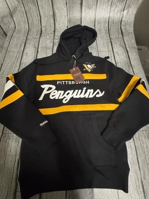 Sudadera con capucha Mitchell & Ness Pittsburgh Penguins Head Coach negra pequeña S nueva con etiquetas para hombre Foto 1 de 4