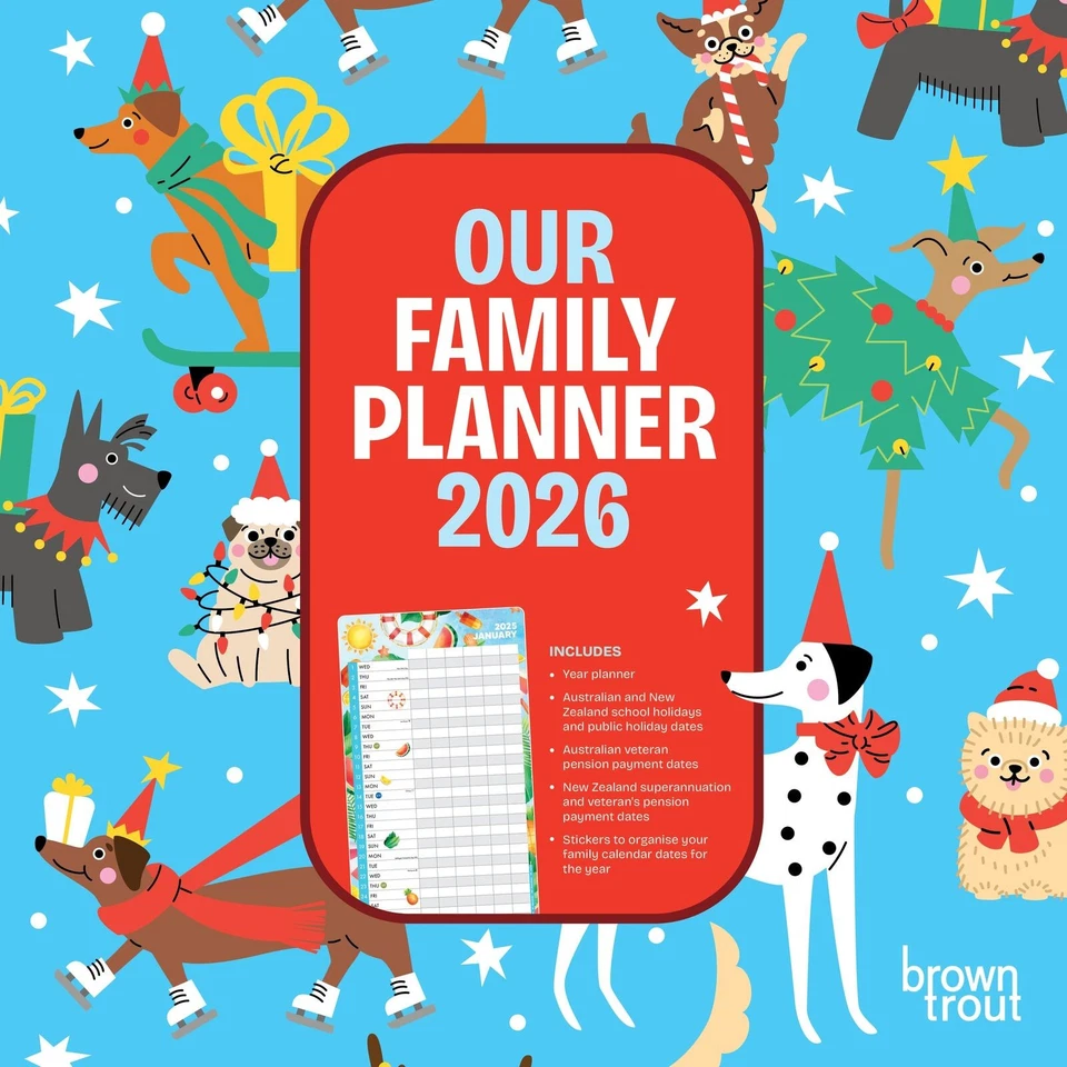 2026 Calendar Our Family Planner Square Wall, BrownTrout A06125 - image 1 of 1