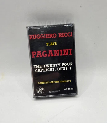 Ruggiero Ricci Plays Paganini Cassette The Twenty-Four Caprices, Opus 1 NEW 1981 - Image 1 of 4