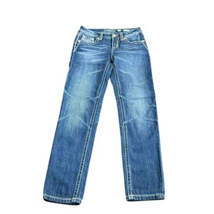 Miss Me Womens Blue Jeans Size 14 Boyfriend Ankle W28xL26” Dark Wash - Picture 1 of 13