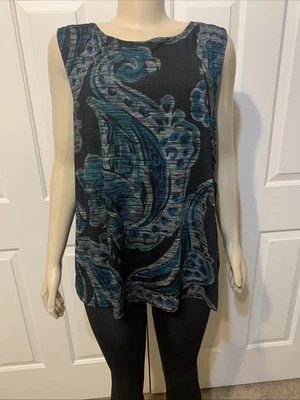 Coldwater Creek Para Mujer Talla 3x Negro Cachemira Sin Mangas Top Cuello Barco Nuevo con Etiquetas Foto 1 de 4