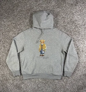 Polo Ralph Lauren Heather Polo Bear Fleecepullover Hoodie grau Herren Gr. Large - Bild 1 von 12