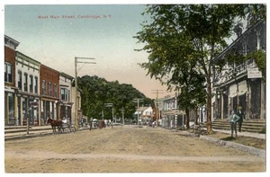 1909 Cambridge, New York - Main Street - Vintage New York Postkarte - Bild 1 von 2