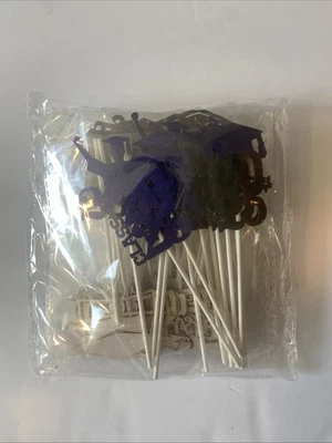 Cupcake Topper Graduation 2025 púrpura y negro  Foto 1 de 4