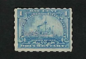 US Revenue 1898 R163 Battleship Documentary Tax Stamp 1c Used - Picture 1 of 2