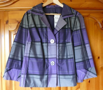 Gerry Webber Women's Jacket Fully Lined Purple & Silver Size 20 Originally £160 - Image 1 of 4