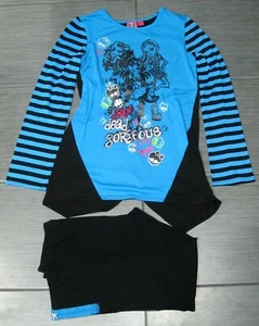 MONSTER HIGH 2012 DROP DEAD GORGEOUS Girls Blue Shirt Pants Set XL Size 14/16 - Picture 1 of 5