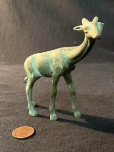 Bronze Giraffe Figur Verkaufe Ritus Geschenke ca. 1940er Mid Century Souvenir Vintage - Bild 1 von 5