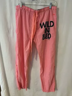 VS ROSA VINTAGE Y2K “Salvaje en la cama” LOGO BLING PJ PANTALONES PIJAMAS Talla Mediana Foto 1 de 4