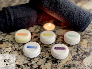 Handmade Shower Steamers/ Spa Day Relaxation Gift Set Pack of 5 - Picture 1 of 6