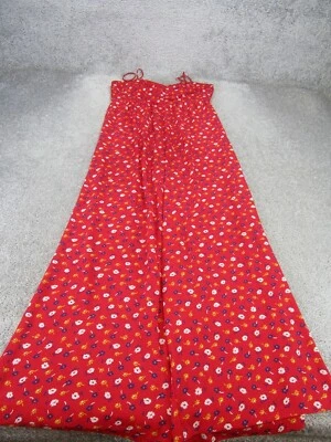 Madewell Jumpsuit Dress Womens 2 Ruched Wide Leg Red Floral - Image 1 of 4