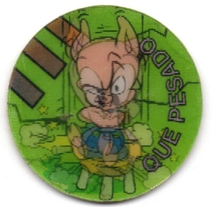 QUE PESADO #135 MAGICTAZO TINY TOON 1994 MAGIC TAZO MATUTANO CON DESGASTE - Picture 1 of 2