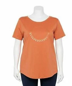 Nike Women's Sportswear Icon Clash Graphic Tee, RUST, 1X  - Picture 1 of 3