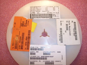 QTY (500) 10uf 10V 10% "C" CASE SMD TANTALUM CAPACITORS 293D106X9010C2T VISHAY - Picture 1 of 1