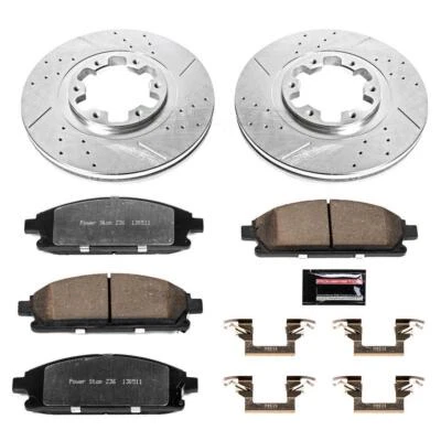 Kit de frenos de disco PowerStop - Delantero - Se adapta a Infiniti QX4 1997-2003, Nissan Pathfinde Foto 1 de 4